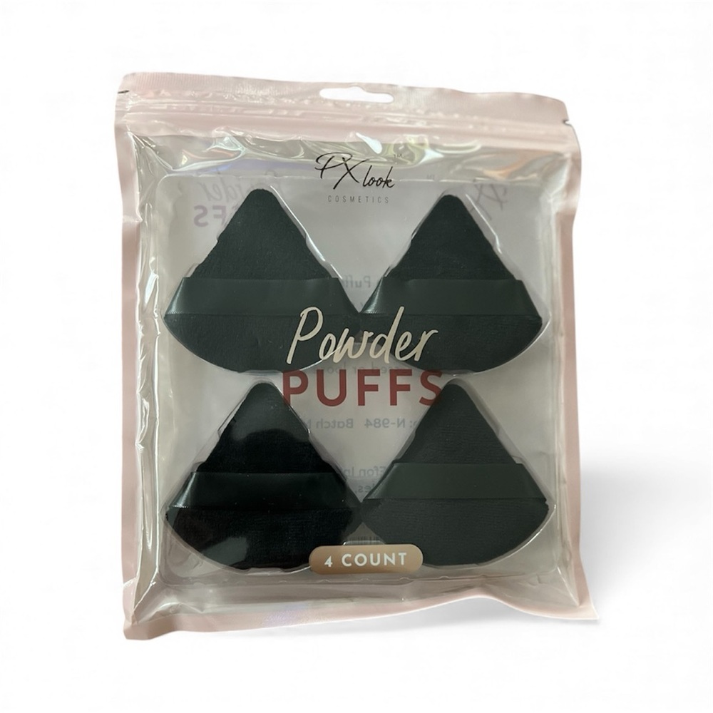 4-count pack of triangle-shaped powder puffs. NEW